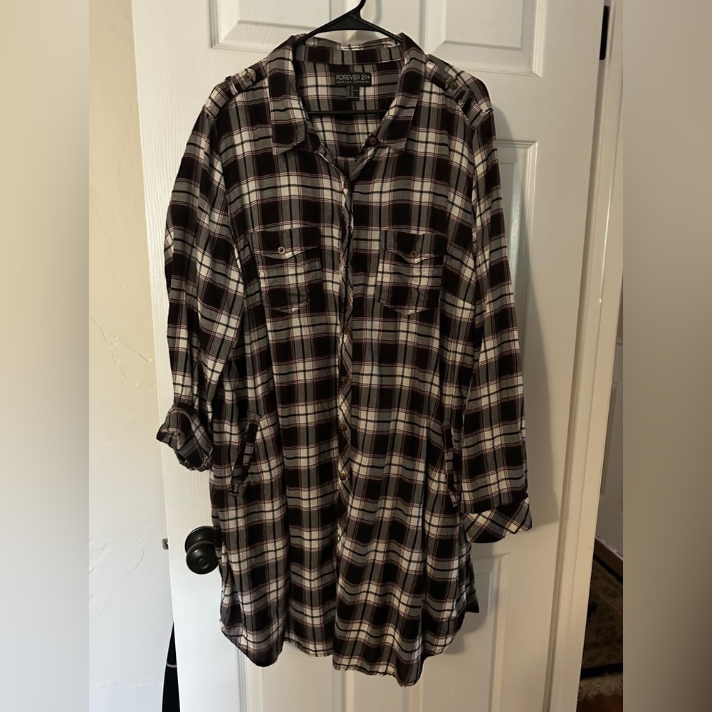 Forever 21+ flannel dress